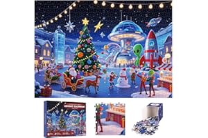 LADJARR Advent Calendar 2025 Jigsaw Puzzles for Adult Kids Toys 1008 Pieces Jigsaw Puzzles Christmas Birthday Gifts for Women Men Boys Girls