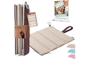 BJORKI® Poduszka do siedzenia dla dzieci, składana poduszka do siedzenia na zewnątrz, optymalna ochrona przed zimnem i wilgocią, wytrzymała mata do siedzenia na świeżym powietrzu, termiczna poduszka