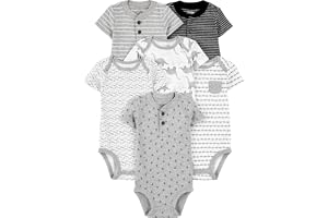 Simple Joys av Carter's Boys' 6-pack kortärmad bodysuit