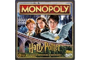 Monopoly Harry Potter Edition Board Game for Kids 8+, Strategy Family Game with Hogwarts Locations, Golden Tokens, House Cards & Owl Post, 2–6 Players