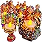 JH Gallery Handmade Recycled Material Puppet Diyas Rajasthani Dolls Tealight/Diya/Diwali Diya/Festive Diya/Lightining…
