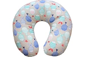 NEO MAMMA L'INIZIO DI UN AMORE CHE NON HA FINE. Cuscino Gravidanza e Allattamento Neonato (60x55cm) Completamente Sfoderabile e Lavabile, Anallergico e Antiacaro.