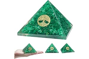 Crocon Green Onyx Piramide di orgone di Pietra di Cristallo Pietra di onice Verde bilanciamento dei Chakra Pietre curative piramidali per piramidi Reiki Regalo di Meditazione