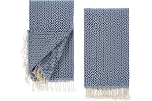 Tuiste Saunatuch Blau 2er Pack, Saunakilt Damen und Herren, Strandtuch, Saunahandtuch, Picknickdecke, Hamamtuch%100 Baumwolle, Strandtücher, Strandhandtuch XXL, Badehandtuch 100x180