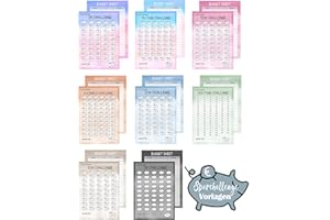 Sugeru 24pcs Budget Planner Deutsch-A6,Sparchallenge Budgetplaner,Budget Planner Zubehör,Spar Challenge mit 2€, 5€, 10€, 20€, 50€, Kleingeld, 52 TAGE, 100 TAGE,8 Farben Sparchallenges(Schweinchen)