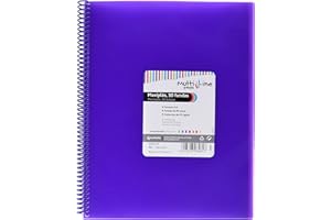 Grafoplás | Carpeta con 30 Fundas Transparentes A4| Color Violeta | Espiral PVC | Tapas Polipropileno | Gomas de Cierre | Maxiplás Multiline