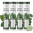 Wellbeing Nutrition Daily Greens | Wholefood Multivitamins with Vitamin C, Zinc, B6 for Immunity & Detox with Organic Certified Plant Superfoods & Antioxidants (15 Effervescent Tablets) Pack of 4