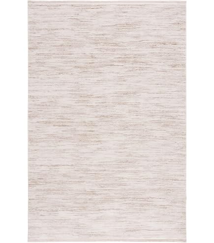 Safavieh Modern Teppich Meadow Collection – Kurzflor, Taupe, 62 X 240 Cm, Für Wohnzimmer, Esszimmer, Schlafzimmer
