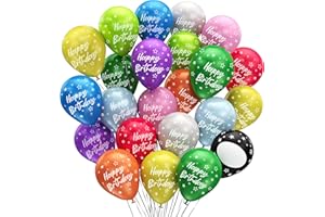 BIO Luftballons Geburtstag •15 Stück• Bunt • MADE IN EU • Premium Bio Ballons • 100% Naturlatex • Ø34 cm • Klimaneutral • Happy Birthday Luftballon • Ballons Geburtstag • Happy Birthday Ballon