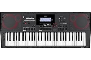 Casio CT-X5000 Top Keyboard mit 61 anschlagdynamischen Tasten, 800 Sounds & 235 Begleitrhythmen, Pitchwheel, extra starkes Lautsprechersystem, schwarz
