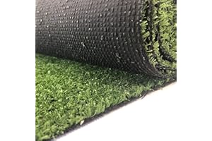 Carpeto Rugs Gazon Synthétique Exterieur - Faux Gazon Artificiel pour Balcon, Terasse et Jardin - Tapis Gazon au mètre - Fausse Herbe Balcon - Tapis Herbe Artificielle - Vert - 100 x 400 cm