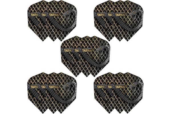Harrows TAIPAN FLIGHTS | Lot de 5 ailettes de fléchettes extra résistantes de qualité supérieure (15 ailettes)
