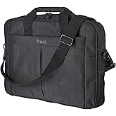 Trust Primo Sacoche pour Ordinateur Portable, Jusqu'à 16" avec 2 Poches de Rangement, Intérieur Rembourré, Sac Mince pour Voy