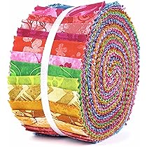 Jelly Roll 40 Strisce Di Tessuto In Cotone Per Trapuntatura – 6,2x100 Cm – Colori Vari - 4