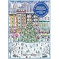 Galison Christmas In The City – Christmas Greeting and Jigsaw Puzzle Card Includes Color Coordinated Envelope and Sticker Seal