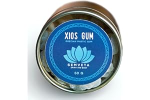 SEMVETA SPIRIT AND BODY CHIOS MASTIC GUM (50g) - Greek Mastic Gum - Natural Mastic Chewing Gum - For Oral Health, Jawline & Stomach Aid - Greek Mastic Gum, Pure Sugar Free Chewing Gum - Small Tears