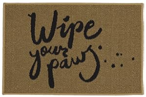 Ottomanson Prostokątna Wycieraczka Kolekcji 'Wipe Your Paws', 51 cm x 76 cm, Beżowa