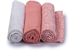 Urban Kanga Paños Muselinas Bebe Algodón 70 X 70 cm Gasas de Algodón Pack de 3 (Rosa)