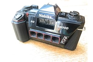Nishika 3D Camera - Black, Quadra Lens, Manual Focus, 35mm Film, Compact Design