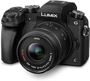 Panasonic LUMIX G DMC-G70KAEGK Systemkamera (16 Megapixel, OLED-Sucher, 7,5 cm OLED Touchscreen, 4K Foto und Video) mit Objektiv H-FS14042E schwarz