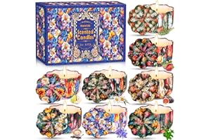 TEWWCEO Velas Perfumadas Juego de 8 piezas,Navidad Velas Aromaticas Regalos,Vela Aromática Regalo de Velas de Aromaterapia Cera de Soja Natural Vela de Viaje Adecuado, Yoga Baño Dormitorio, Navidad