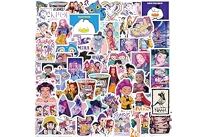 NEULEBEN 60 pegatinas Kpop, pegatinas geniales de películas de anime, vinilo impermeable de graffiti colorido, impermeable, monopatines, guitarras, adolescentes y adultos