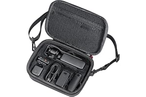 Tomat Futerał do DJI Osmo Pocket 3 Creator Combo, przenośna torba do przechowywania, wodoodporna obudowa na akcesoria DJI Pocket 3 [tylko etui], Czarny, Tyus-1132045