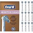 Oral-B Sensitive Clean Testine Spazzolino Elettrico, Confezione da 12 Testine di Ricambio, Pulisce Aree Sensibili e Infiammat