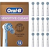 Oral-B Sensitive Clean Testine Spazzolino Elettrico, Confezione da 12 Testine di Ricambio, Pulisce Aree Sensibili e Infiammat