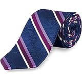 Lantier Designs Men's Classic 100% Silk Striped Textured Necktie, 3''