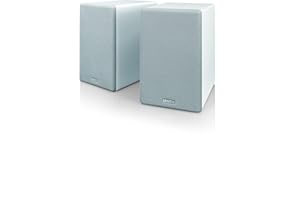 Denon SCN10 Altavoces HiFi bidireccionales para sistema de sonido TV, 2x 65W, compatible con receptores y amplificadores, diseño elegante - blanco, SCN10WTEM