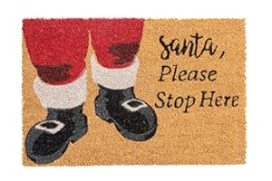 Nicola Spring Christmas Door Mat - 60 x 40cm - Santa - Pack of 1 - Indoor Outdoor Coir Doormat Xmas Decor Holiday Season Decorative Front Scraper Rug Floor Mat