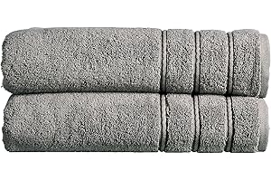 Christy Antalya Large Bath Sheets | Set of 2 | 100% Turkish Cotton | 600GSM | Soft Plush Luxury Bath Towels | 90cm x 150cm | Quick Dry | Storm Grey