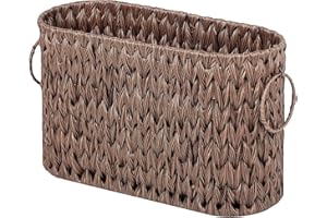 GRANNY SAYS Portarotolo per carta igienica, cestino per carta igienica per 6 rotoli mega, contenitori e cestini, cestino in vimini per riporre il bagno, portariviste e portagiornali da terra, Marrone