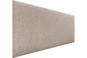 DHOME Cabecero Tapizado Liso de Tela Aqualine Altura 70CM Grosor 4cm y 8cm para Pared Acústicos Cabeceros Cabezal Absorbentes Cama Dormitorio (Tela Arena, 160cm, Grosor 8cm)