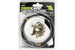 KINGCARP - Bolt Rig System Packs - Contains All The Terminal Tackle You Need To Make 5 Bolt Rigs For Swivel-Leads (includes Sink Tubing Bolt Clips Tail Rubbers And Size 8 Swivels [37-0002]