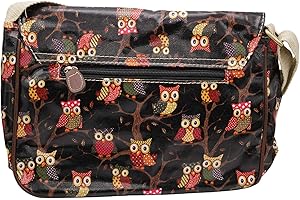 RS.FASHIONS Satchel Oilcloth Owl Printed twist lock Closure Single pocket mini Bags