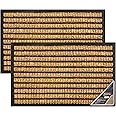 LSC Weave Coir Door Mat Heavy Duty Floor Mat Non Slip Indoor Outdoor Mat Machine Washable Doormats Shoe Scrapper Removes Grass & Dirt for Front Door, Patio & Entrance PACK OF (2)