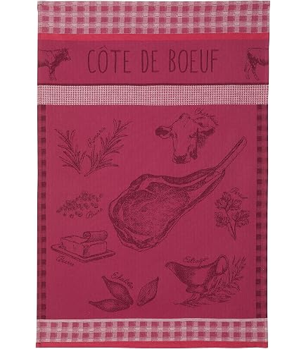 Torchon imprimé en jacquard de coton, COTE OUEST Bleu Coucke | 3 SUISSES