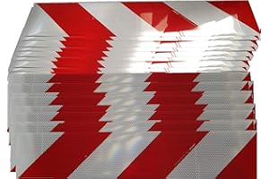 PLOT4U Orafol Container Warnmarkierung, selbstklebend, 141 mm x 705 mm, 20 Streifen (10 x links, 10 x rechts)