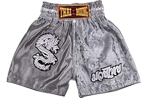 MUAY NATION Shorts de Boxe Thaï pour Enfants (2 à 12 Ans) Filles et garçons, Shorts pour Muay Thaï, MMA, Arts Martiaux