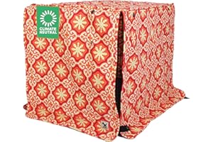 Molly Mutt Papillon 24-inch Dog Crate Cover Small Kennel Cover Measures 24” x 18” x 21”, Two Panel Doors Roll Up, Made from Machine-Washable 100% Cotton Durable, Breathable & Pre-shrunk