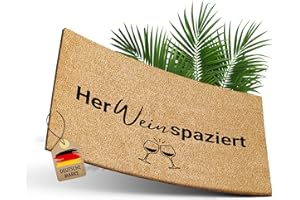 ‎ELBFUCHS ElbFuchs® Fußmatte Kokos lustig | 60x40cm | herweinspaziert [EXTRA LANGLEBIG & rutschfest] | Kokosmatte Fussmatte Aussen & Innen | Fußabtreter für Haustür