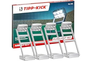 TIPP-KICK Riflettori Montati su Pali, Fino a 19 cm di Altezza I Il Tuo Kit di Riflettori Personali I Accessori Originali Confezione 4 Pezzi I Grigio