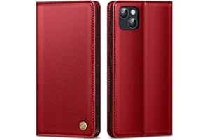 AIMOYU Handyhülle für iPhone 13 Hülle,Premium Lederhülle Schutzhülle Tasche für iPhone 13 Hülle Wallet Kartenfach Standfunktion Klappbar Flip Case für iPhone 13 Hülle,Rot