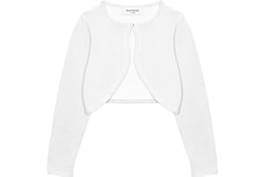 Bolerose Girls Long Sleeve Sparkle Cardigan Childrens Kids Bolero Shrug