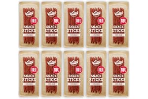 ‎CRAFTSMAN FINEST FOODS Craftsman Snack Sticks Original (10 x 45 g) | Wurst Snack | Mini-Salami | Fleischsnack to Go | geräucherte Mini Wurst | Herzhafte Salami-Sticks | Rohwurst | Dauerwurst (10 Packungen (10 x 45g))