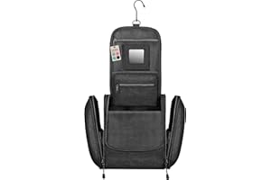 GO!elements® Kosmetyczka do zawieszenia, duża, podróżna, do walizki i bagażu podręcznego, dla kobiet i mężczyzn, czarny, XL,