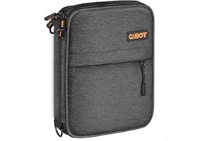 GIBOT Accessori Elettronica Organizzatore di Viaggi Cavo Organizzatore Portatile Gadget Da Viaggio Doppio Strato Custodia Per Trasporto Con Doppio Gancio Per USB Cavo Drive SD Card Charger Power Bank