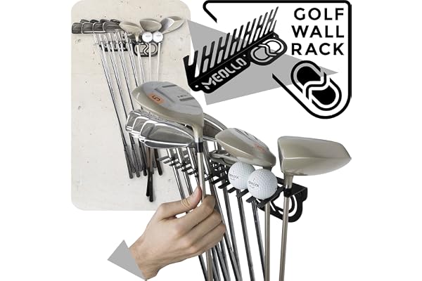 MEOLLO Support Mural Rangement pour Clubs de Golf (100% Acier)